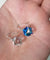 PLATO H Mysterious Bermuda Blue Crystal Pendant Necklace Earrings Set