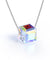 PLATO H S925 Sterling Silver Necklace Cubic Crystals Pendant Necklace for Women Allergy Free Unique Jewelry Gifts with Exquisited Gift Box