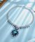 AMAZING MORNING NECKLACE, BLUE Heart of Ocean, MULTI-COLORED, RHODIUM PLATING, Crystals