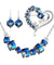 Smiling Cubic Heart Necklace Earrings Brooch