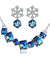 Smiling Snowflake Necklace Earrings