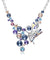 MAGNETIC NECKLACE, BLUE, VIOLET ,REDDISH BROWN, MULTI-COLORED, RHODIUM PLATING, Crystals