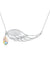 PLATO H Crystal Guardian Angel Wing Drop Pendant Necklace