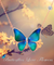 PLATO H Temperature Sensing Color Changing Butterfly Jewelry for Girls Women, Necklace 18 Inch, Ring  Adjustable Open Size