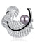 Love Pearl & Feather Brooch Gift