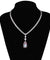 FIT NECKLACE, BLUE, PURPLE, MULTI-COLORED, RHODIUM PLATING, Crystals
