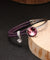 PLATO H Crystal Crystal Bracelet Braided Leather Bracelet, Red/Pink/Blue/Green