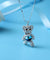PLATO H Crystal Pretty Teddy Bear Pendant Necklace, Blue/Purple/Ruby/Aorura
