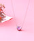 PLATO H 2 Sides Colorful Heart Pendant Necklace Sweetheart Red, Rose Pink, Aurora. Clearance Sales