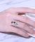 PLATO H Ladybird Kiss Flower Crystal Ring