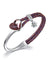 Heart Bracelet Braided Leather Bracelet Drak Purple