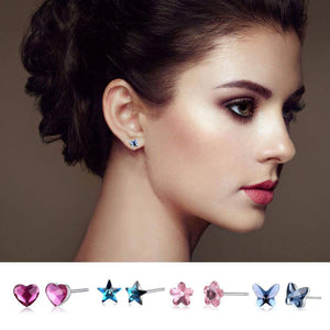Heart/Star/Flower/Butterfly Stud Earrings Model