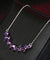 Crystal Smiling Pendant Necklace Purple