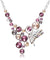MAGNETIC NECKLACE, BLUE, VIOLET ,REDDISH BROWN, MULTI-COLORED, RHODIUM PLATING, Crystals
