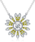PLATO H Sunflower Necklace for Women Girls Pendant with  Zirconia