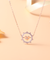 Plato H Sunshine Love Heart Necklace for Women Girls Rose Gold Shine for Love Collection Zirconia Pendant