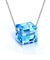 PLATO H S925 Sterling Silver Necklace Cubic Crystals Pendant Necklace for Women Allergy Free Unique Jewelry Gifts with Exquisited Gift Box