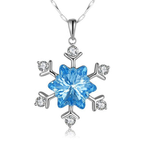 Frozen Snowflake 925 Sterling Silver Necklace