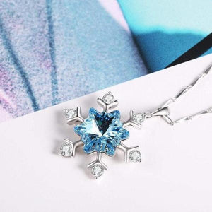 Frozen Snowflake 925 Sterling Silver Necklace Gift