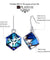 Color Changing Ocean Blue Cubic Crystal Earrings Size
