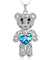 Cute Crystal Necklace Pretty Bear Pendant Necklace Blue