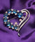 Ocean Blue Heart Crystals Romantic Brooch For Mother