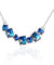 PLATO H Cube Crystal Crystal Smiling Pendant Necklace, Blue/ Purple